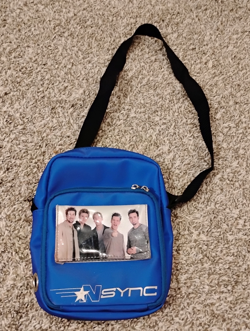 Vintage Y2K 2000 NSYNC Blue Bag With CD Holder